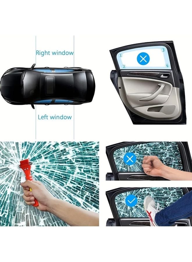 Orange Car Glass Breaker Safety Hammer Emergency Escape Tool With Seat Belt Cutter - Image 4